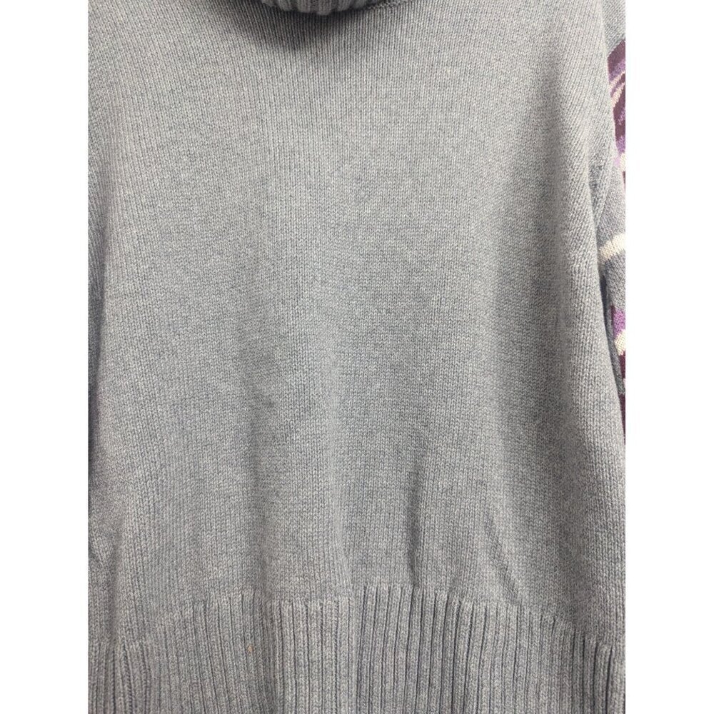 Cabi 3704 Eden Gray Pullover Cowl Neck Floral Bell Sleeves Women's Size Medium - Picture 3 of 6